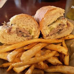 Iron Ranger - Porketta sandwich and fries - best sandwich ever.