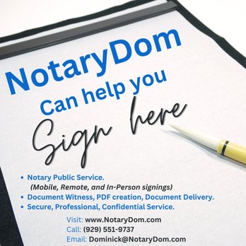 Notary Dom - NotaryDom.com can help you sign! - Notaries Near Me Notary Dom - NotaryDom.com can help you sign! - Notaries Near Me