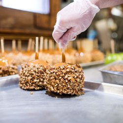 Savannah's Candy Kitchen - Colossal Caramel Apples are so large that we compare them to the size of a softball!