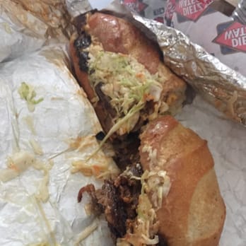 BRONX Sandwich - Brisket sandwich on French baguette with American cheese as an add on - Sandwiches Near Me - Anaheim, California BRONX Sandwich - Brisket sandwich on French baguette with American cheese as an add on - Sandwiches Near Me - Anaheim, California