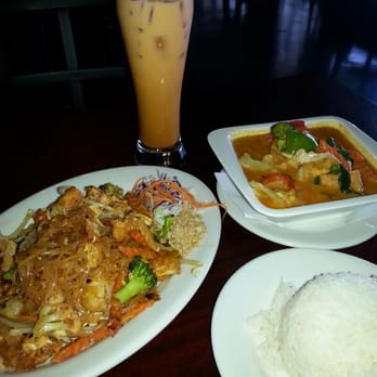 Royal Siam - Pad Thai ($8.50- lunch), Thai milk tea ($2.50), Veggie Panang Curry and Jasmine rice ($8.50- lunch)... All this for $22! - Thai Near Me - Stockton, California Royal Siam - Pad Thai ($8.50- lunch), Thai milk tea ($2.50), Veggie Panang Curry and Jasmine rice ($8.50- lunch)... All this for $22! - Thai Near Me - Stockton, California