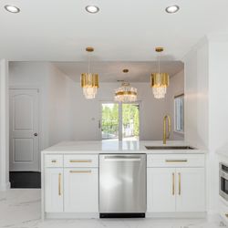 Build Pro - White and gold contemporary kitchen!