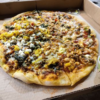 Ice N Slice - Half veggie, half spicy beef - Pizza Near Me - Washington, DC, District of Columbia