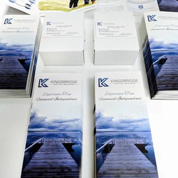 Multi Source Printing & Design - Custom Designed and Printing Brochures for Kingsbridge Capital. - Printing Services Near Me - Bohemia, New York