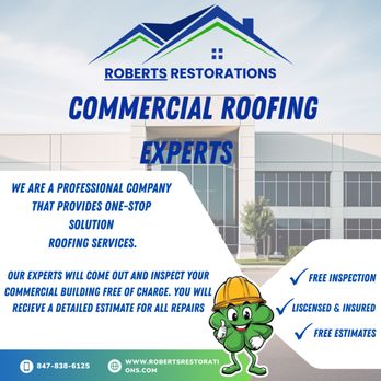 Roberts Restorations - Please give us a call for all your commercial roofing needs. Serving Illinois and Wisconsin.
847-838-6125 - Roofing Near Me - Antioch, Illinois Roberts Restorations - Please give us a call for all your commercial roofing needs. Serving Illinois and Wisconsin.
847-838-6125 - Roofing Near Me - Antioch, Illinois