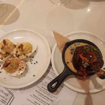 The Wine and Spirits Kitchen - Deviled eggs and Frenched drumstick - New American Near Me - Delray Beach, Florida The Wine and Spirits Kitchen - Deviled eggs and Frenched drumstick - New American Near Me - Delray Beach, Florida