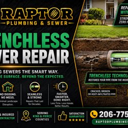 Raptor Plumbing & Sewer - Trench Less Sewer Repair