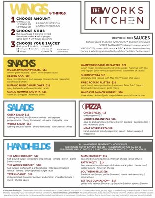 Menu photo 2 GameWorks Seattle, WA