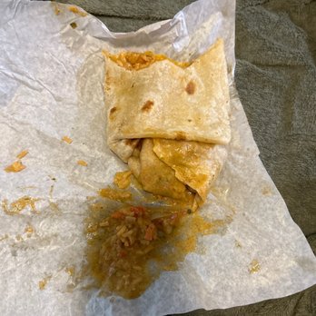 Los Garcia's Taco Shop - Shrimp burrito after 4 bites - Mexican Near Me - El Cajon, California Los Garcia's Taco Shop - Shrimp burrito after 4 bites - Mexican Near Me - El Cajon, California