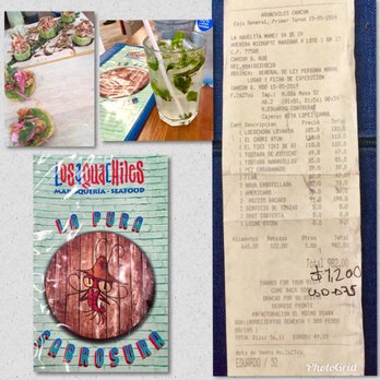 Los Aguachiles - Here is the copy of the receipt I was referring to. I hope his manager sees this and speaks to him about it! - Seafood Near Me - Cancún, ROO Los Aguachiles - Here is the copy of the receipt I was referring to. I hope his manager sees this and speaks to him about it! - Seafood Near Me - Cancún, ROO