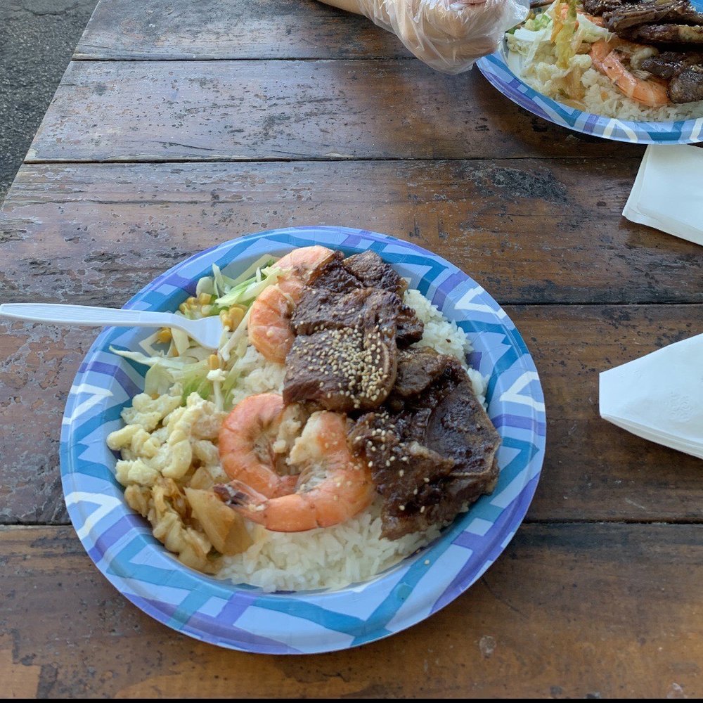 Yellow Kitchen - Garlic shrimp and Kal-Bi combo - Food Trucks Near Me - Waipahu, Hawaii Yellow Kitchen - Garlic shrimp and Kal-Bi combo - Food Trucks Near Me - Waipahu, Hawaii