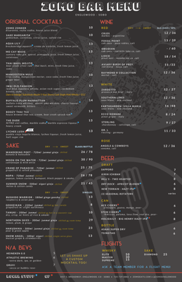 Menu photo 5 ZOMO Asian + American Eatery Englewood, CO