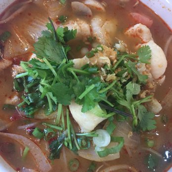 Deckhand Oyster Bar - Seafood tom yum is full of fish, jumbo shrimps, fish 4.5/5 - Seafood Near Me - Austin, Texas