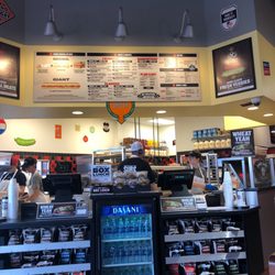 Jimmy John's - Menu is above the counter