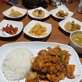 Big House - a plate of food and bowls of food - Korean Near Me - Des Plaines, Illinois