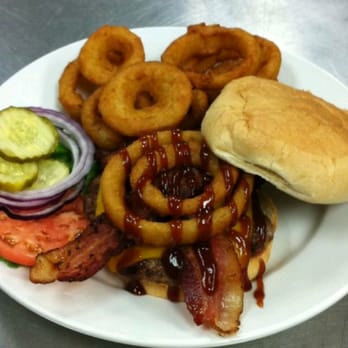 Jerseys Pub & Grub - What the smokey burger used to look like in size. - Pubs Near Me - Cedar Rapids, Iowa