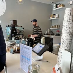 Overwinter Coffee - Proprietor prepping our espressos.