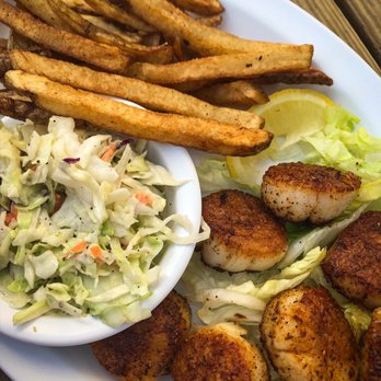 Pirates Pub & Grub - Grilled scallops, fries and coleslaw - American Near Me - Madeira Beach, Florida Pirates Pub & Grub - Grilled scallops, fries and coleslaw - American Near Me - Madeira Beach, Florida
