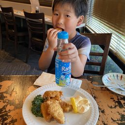 Sesame fried chicken and Ramune Sesame fried chicken and Ramune