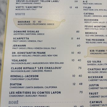 Yamas - Partial wine list - Mediterranean Near Me - Wildwood, Florida Yamas - Partial wine list - Mediterranean Near Me - Wildwood, Florida