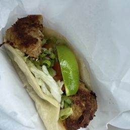 Crab cake taco Crab cake taco