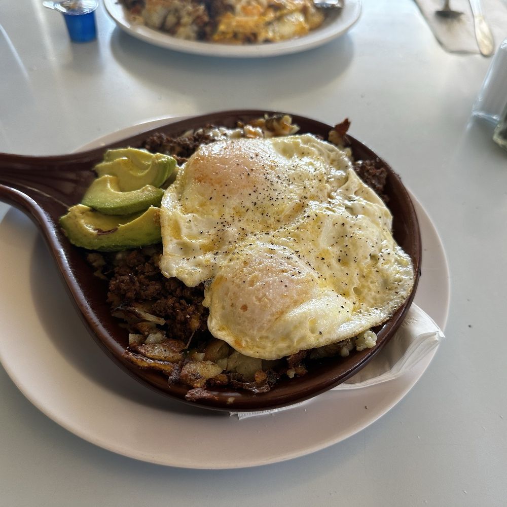 The Village Grille - Mexican scramble. This is my new fav!!! - American Near Me - Lancaster, California The Village Grille - Mexican scramble. This is my new fav!!! - American Near Me - Lancaster, California
