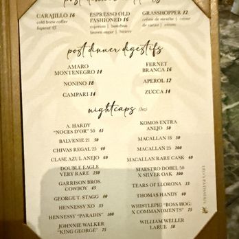 Leo’s River Oaks - After drinks menu - Steakhouses Near Me - Houston, Texas Leo’s River Oaks - After drinks menu - Steakhouses Near Me - Houston, Texas