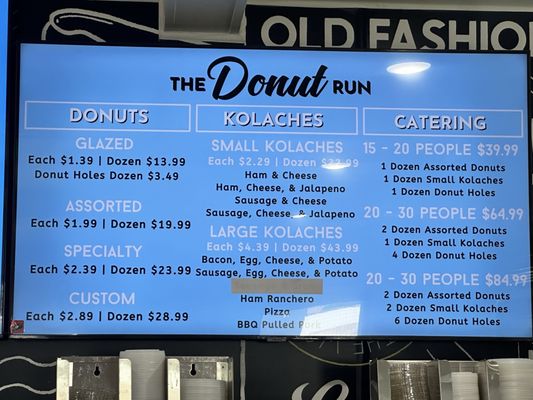 Menu photo 1 The Donut Run Ogden, UT