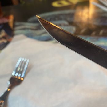 DinoLand Cafe - Knives at the table . Every place setting you unwrap comes with fork, and this " dagger" extremely unsafe in a child's restaurant - New American Near Me - Myrtle Beach, South Carolina DinoLand Cafe - Knives at the table . Every place setting you unwrap comes with fork, and this " dagger" extremely unsafe in a child's restaurant - New American Near Me - Myrtle Beach, South Carolina