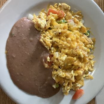 Joe's Bakery & Coffee Shop - Small portion Migas Con Todo Plate - Mexican Near Me - Austin, Texas