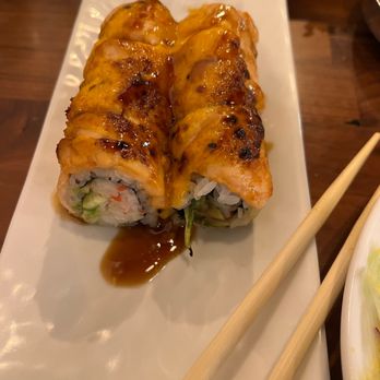 Mikko Sushi - Baked Salmon Roll - Sushi Bars Near Me - Escondido, California Mikko Sushi - Baked Salmon Roll - Sushi Bars Near Me - Escondido, California