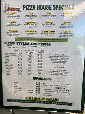 Menu photo 7 Avenue Cafe Miranda, CA
