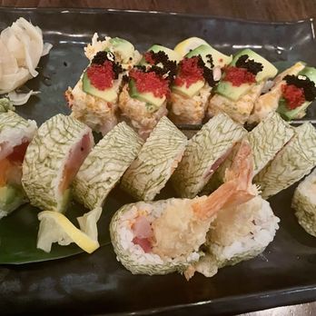 Aoyu Sushi - Dragon roll and Passion roll. Yummy! - Japanese Near Me - Bronx, New York