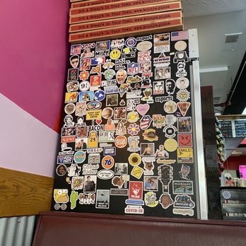 Benny DiCarta's - Side of the beverage fridge - Stop stealing stickers! You know who you are... - Pizza Near Me - Kalamazoo, Michigan Benny DiCarta's - Side of the beverage fridge - Stop stealing stickers! You know who you are... - Pizza Near Me - Kalamazoo, Michigan