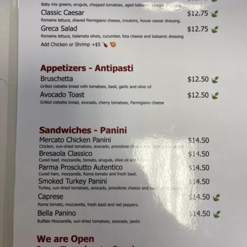 Caffe Mercato - Cafe Menu - Cafes Near Me - Menifee, California
