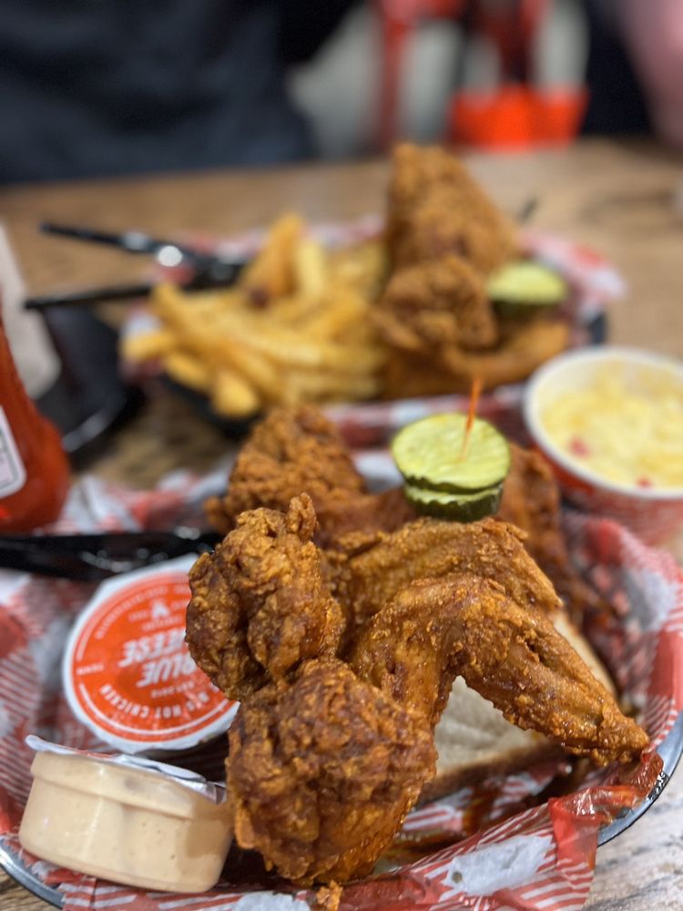 Food from Hattie B's Hot Chicken
