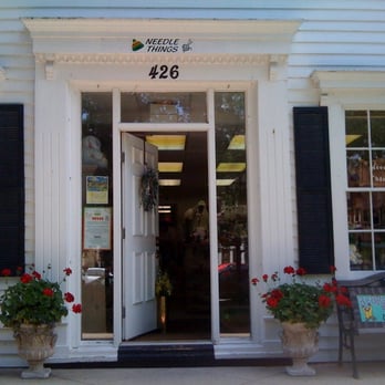 Needle Things - Entrance to Needle Things on Third St in charming Geneva, Il. Located next to Little Traveler and just one block from the Metra Train. - Knitting Supplies Near Me - Geneva, Illinois