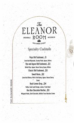 Menu photo 8 The Eleanor Room Greendale, WI Menu photo 8 The Eleanor Room Greendale, WI