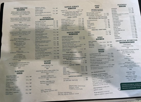 Menu photo 2 Gospoda Echa Leśne Łączna, MA Menu photo 2 Gospoda Echa Leśne Łączna, MA