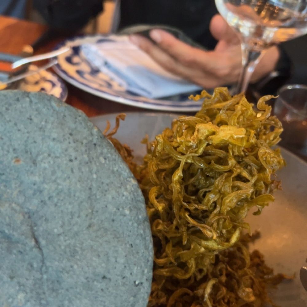 Don Artemio - Fried nopales with tortillas de masa azul - Mexican Near Me - Fort Worth, Texas