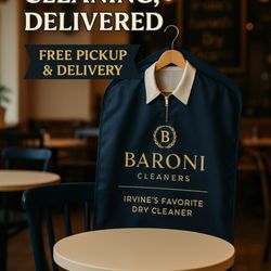 Baroni Cleaners & Tailoring - Baroni Cleaners -- premium dry cleaning, delivered to your door.  Free pickup, fast turnaround, and 10% off your first order in Irvine!