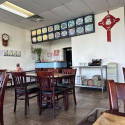 China Wok - Dining room and menu board
