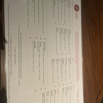 Sofia - Menu - Italian Near Me - New Orleans, Louisiana