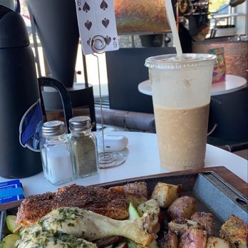 CJ’s Coffee Cafe - Salmon and chicken skillet - Coffee & Tea Near Me - Denison, Texas CJ’s Coffee Cafe - Salmon and chicken skillet - Coffee & Tea Near Me - Denison, Texas