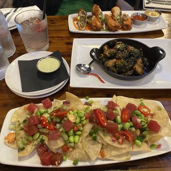 Finney's Crafthouse - Orange - Poke Nachos, Roasted Brussels Sprouts , and Cheeseburger Egg Rolls - New American Near Me - Orange, California