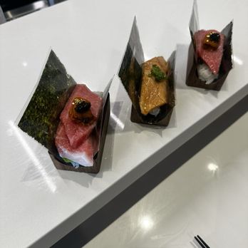 Temaki Bar - Wagyu specials & Salmon Belly (middle) - Sushi Bars Near Me - San Jose, California Temaki Bar - Wagyu specials & Salmon Belly (middle) - Sushi Bars Near Me - San Jose, California