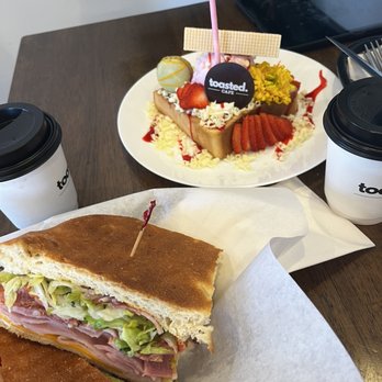 Toasted - Classic sandwich/ strawberry delight toast - Coffee & Tea Near Me - Montrose, California Toasted - Classic sandwich/ strawberry delight toast - Coffee & Tea Near Me - Montrose, California
