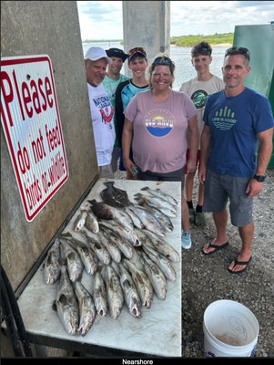 Nearshore Fishing - Embark on an unforgettable ocean escapade with Top Notch Adventures and Captain Aaron's nearshore fishing trips in Port Orange, FL. Explore captivating reefs, jetties, and wrecks that are just a few miles from the coastline and experience the thrill of the catch without venturing too far out to sea. Catch a variety of fish species, including black drum, blacktip shark, gag grouper, redfish, and southern flounder. With stunning scenery and wildlife all around, these nearshore fishing trips offer an exciting and unique experience that you won't want to miss. Book your fishing trip today!