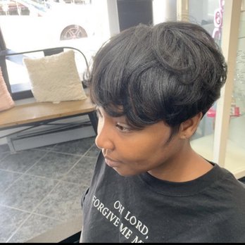 Glam Haven - Big Bowl Cut with Long Layers by Queen Euphrates - Hair Stylists Near Me - Irvington, New Jersey