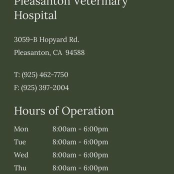 Pleasanton Veterinary Hospital - Convenient hours - Veterinarians Near Me - Pleasanton, California
